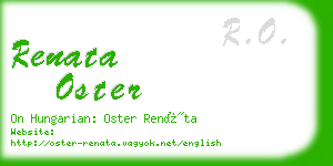 renata oster business card